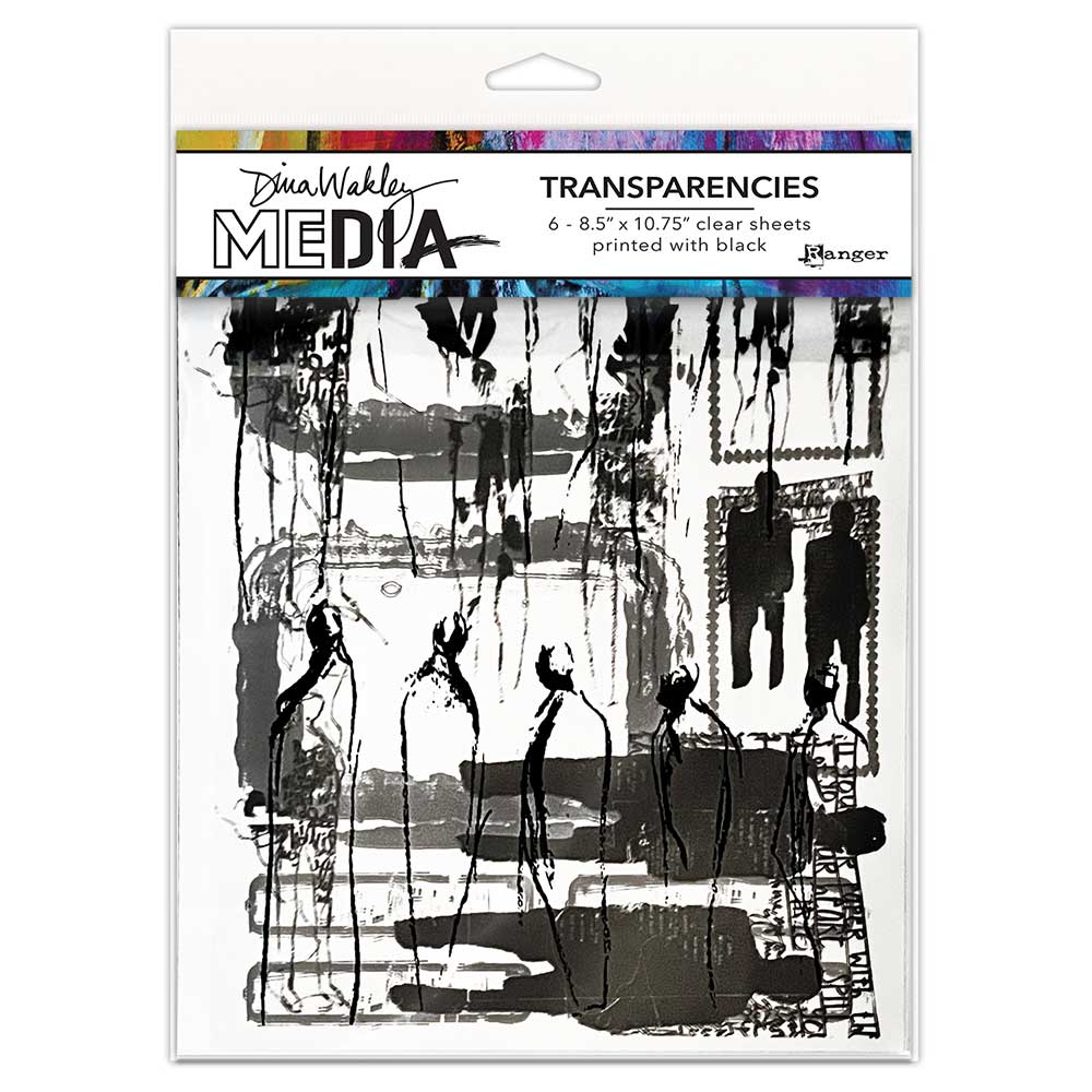 Dina Wakley Media Transparencies - Abstract Portraits Set 2