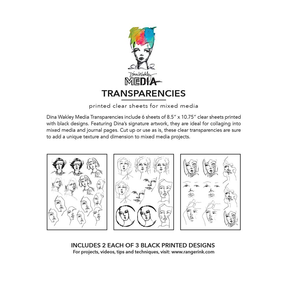 Dina Wakley Media Transparencies - Tinies Set 1 [MDA82637] - Image 2