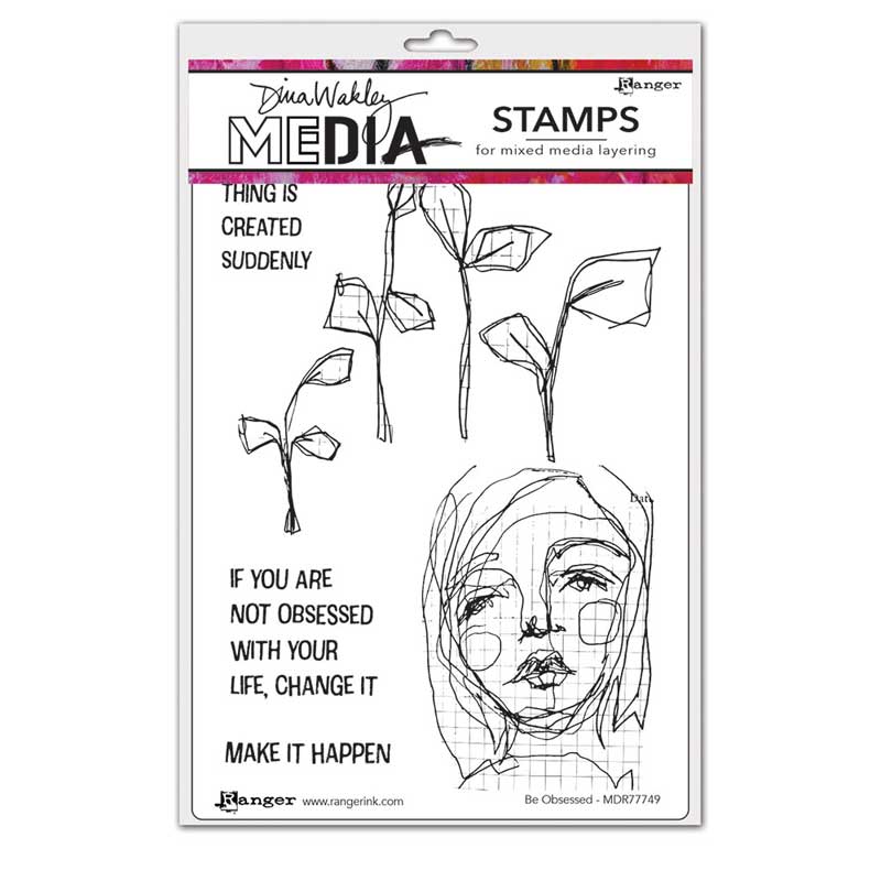 Dina Wakley Media Unmounted Rubber Stamp - Seeing Is Believing [MDR81289] 