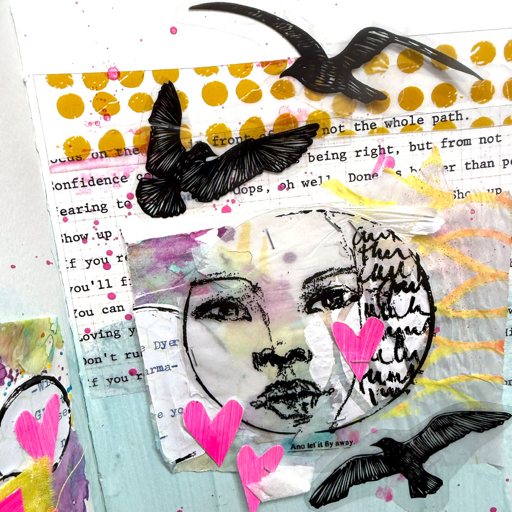 Dina Wakley Media Unmounted Rubber Stamp - Let It Fly [MDR87793] - Image 2