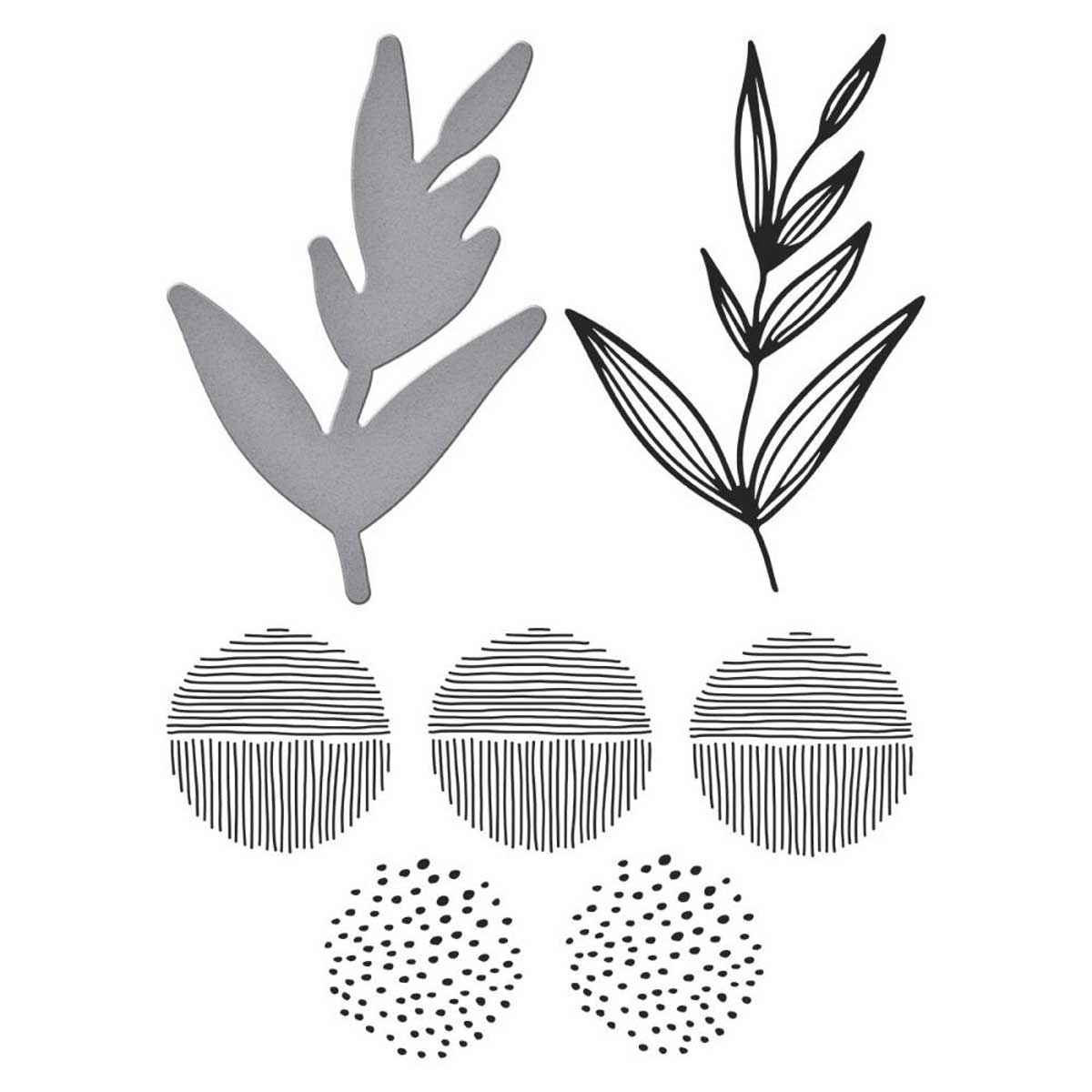 Dina Wakley / Spellbinders Modern Botanicals Collection - Betterpress Registration Press Plate & Die Set - Growing [BPR-027] - Image 3