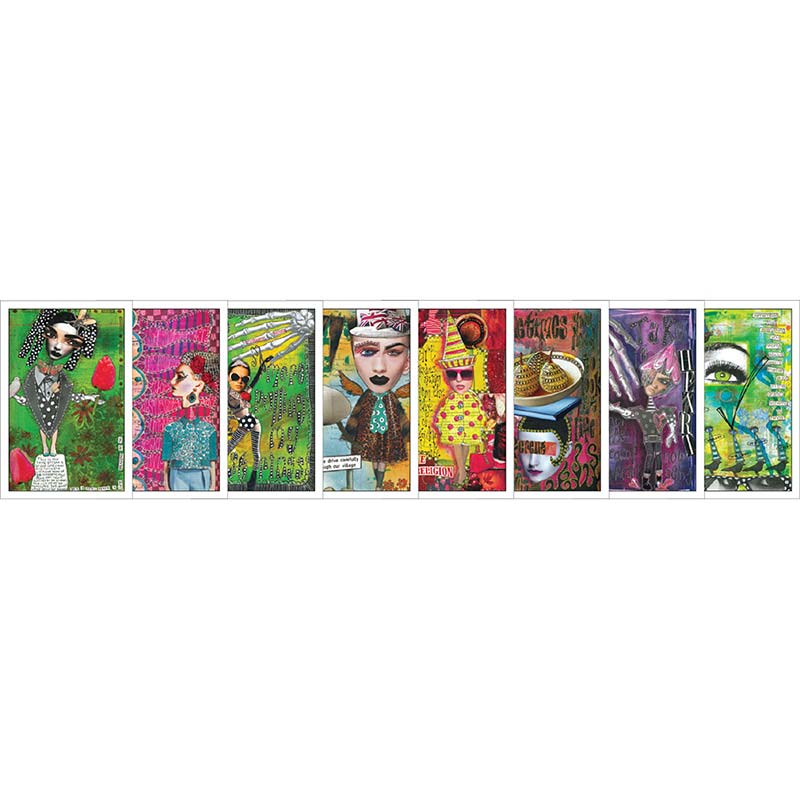 Dylusions Adhesive Canvas - Printed Set 3 [DYA70733] - Image 2