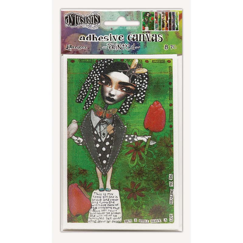 Dylusions Adhesive Canvas - Printed Set 3 [DYA70733]