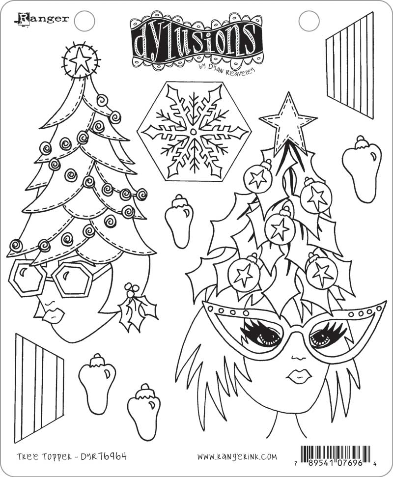 Stampers Anonymous/Tim Holtz Unmounted Rubber Stamps - [CMS416] Snarky Cat  Christmas 