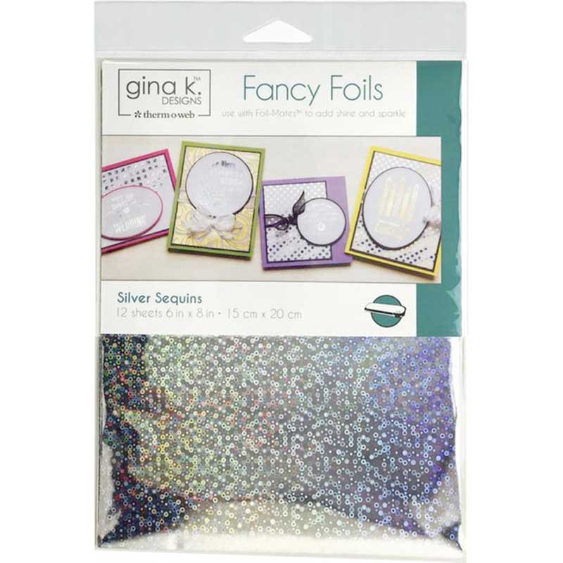 Gina K Designs Fancy Foils - Silver Sequins 