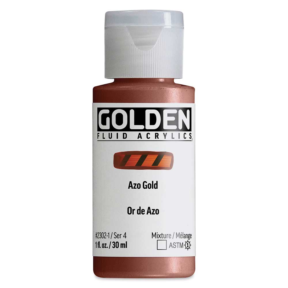 Golden Fluid Acrylics - Azo Gold - Joggles.com