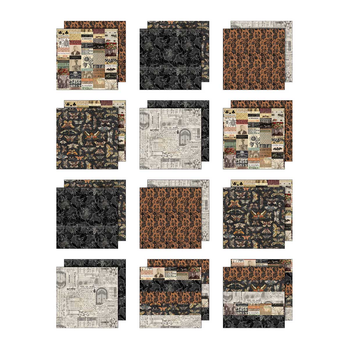 Halloween 2026 Idea-ology By Tim Holtz Palette Collection 12" x 12" Paper Pad [TH4467] - Image 2