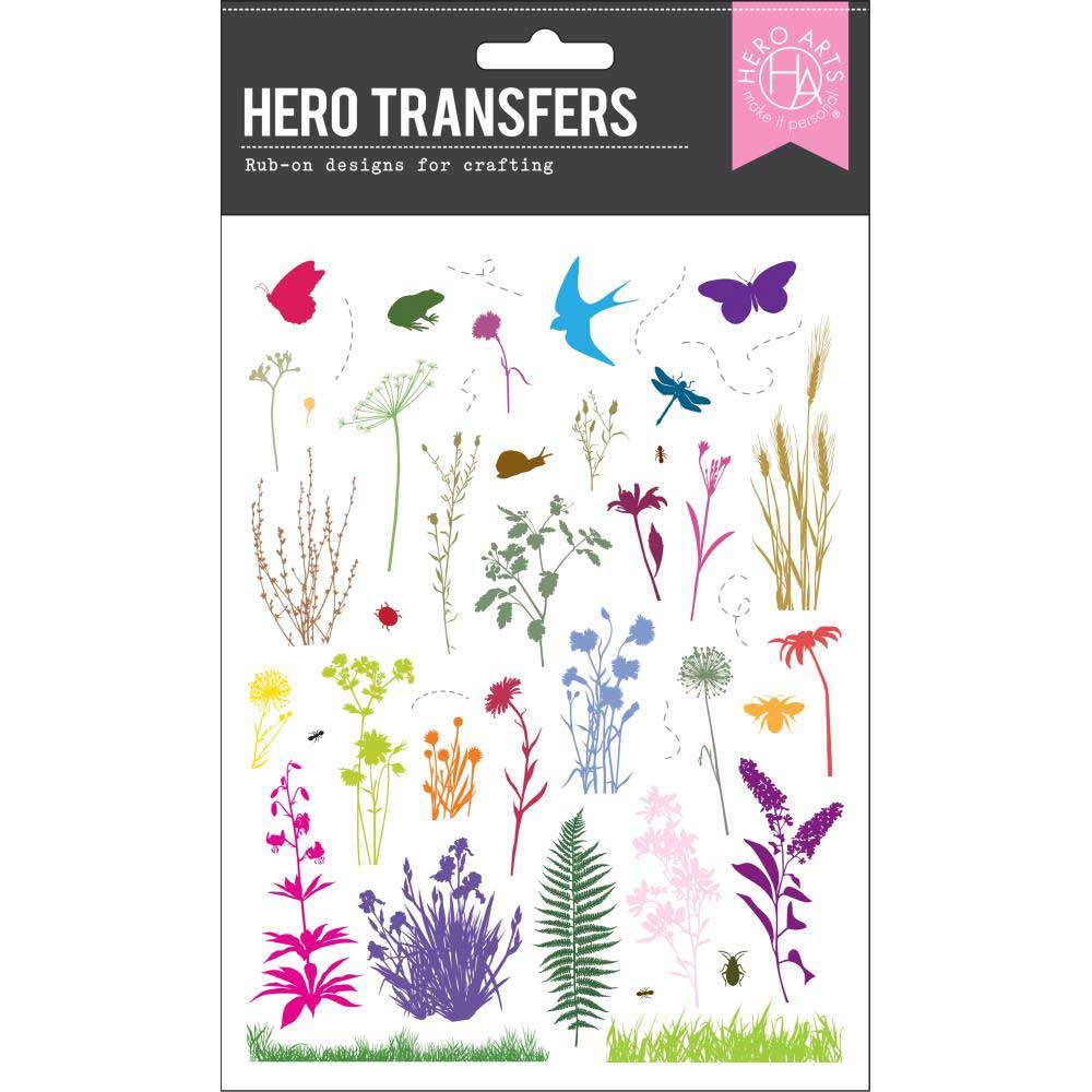 Hero Arts Hero Transfers Rub-Ons - Wildflowers & Bugs [RT117]