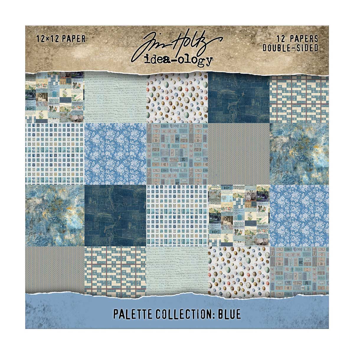 Idea-ology By Tim Holtz Palette Collection 12" x 12" Paper Pad - Blue [TH94463]