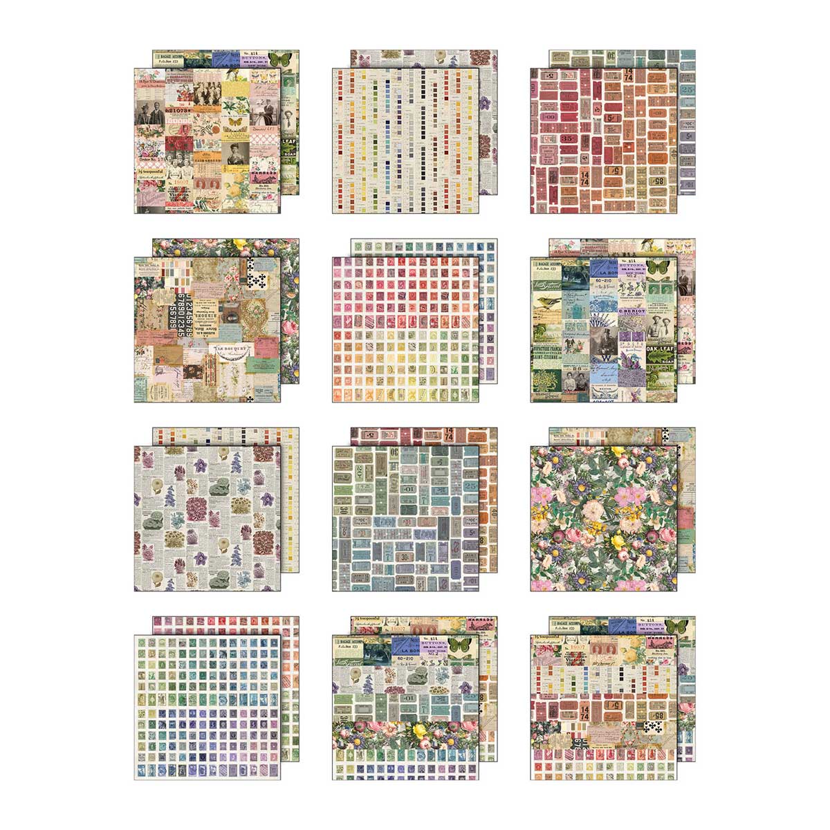 Idea-ology By Tim Holtz Palette Collection 12" x 12" Paper Pad - Multi [TH94466] - Image 2