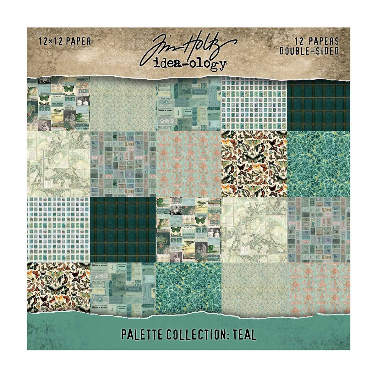 Idea-ology By Tim Holtz Palette Collection 12" x 12" Paper Pad - Teal [TH94461]