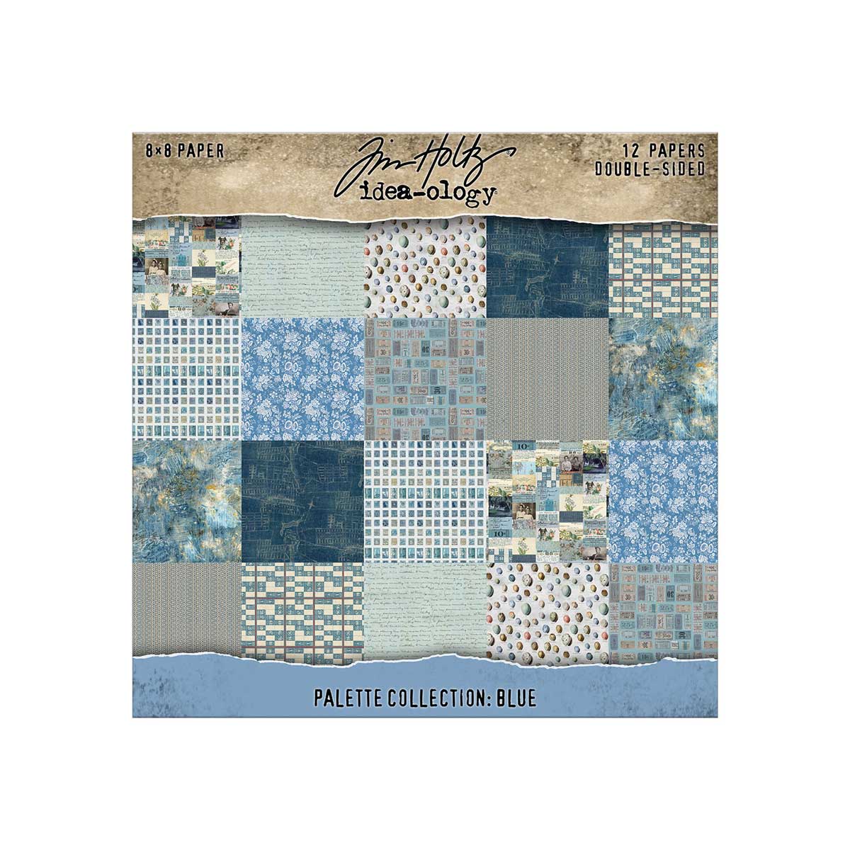 Idea-ology By Tim Holtz Palette Collection 8" x 8" Paper Pad - Blue [TH94477]
