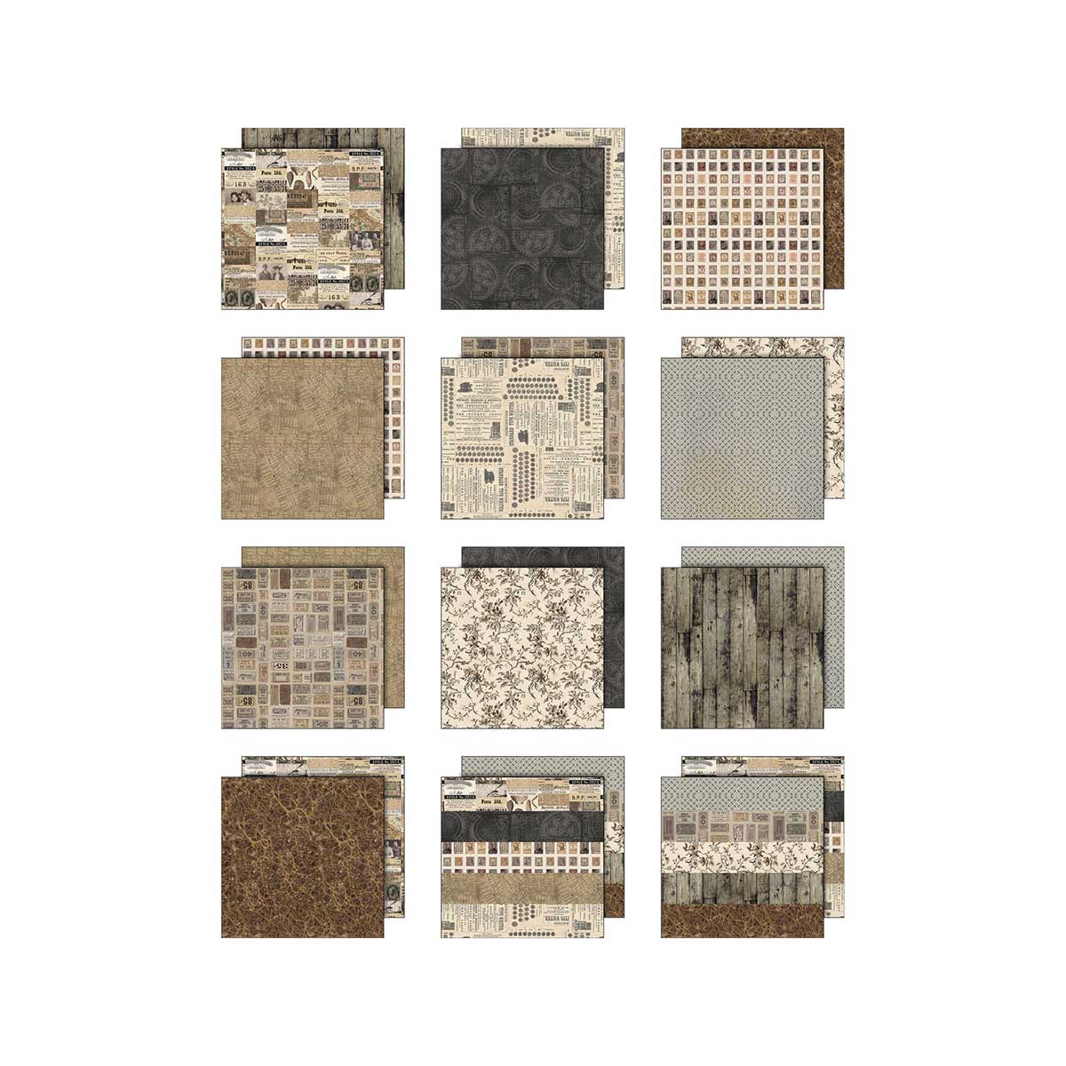 Idea-ology By Tim Holtz Palette Collection 8" x 8" Paper Pad - Neutral [TH94473] - Image 2