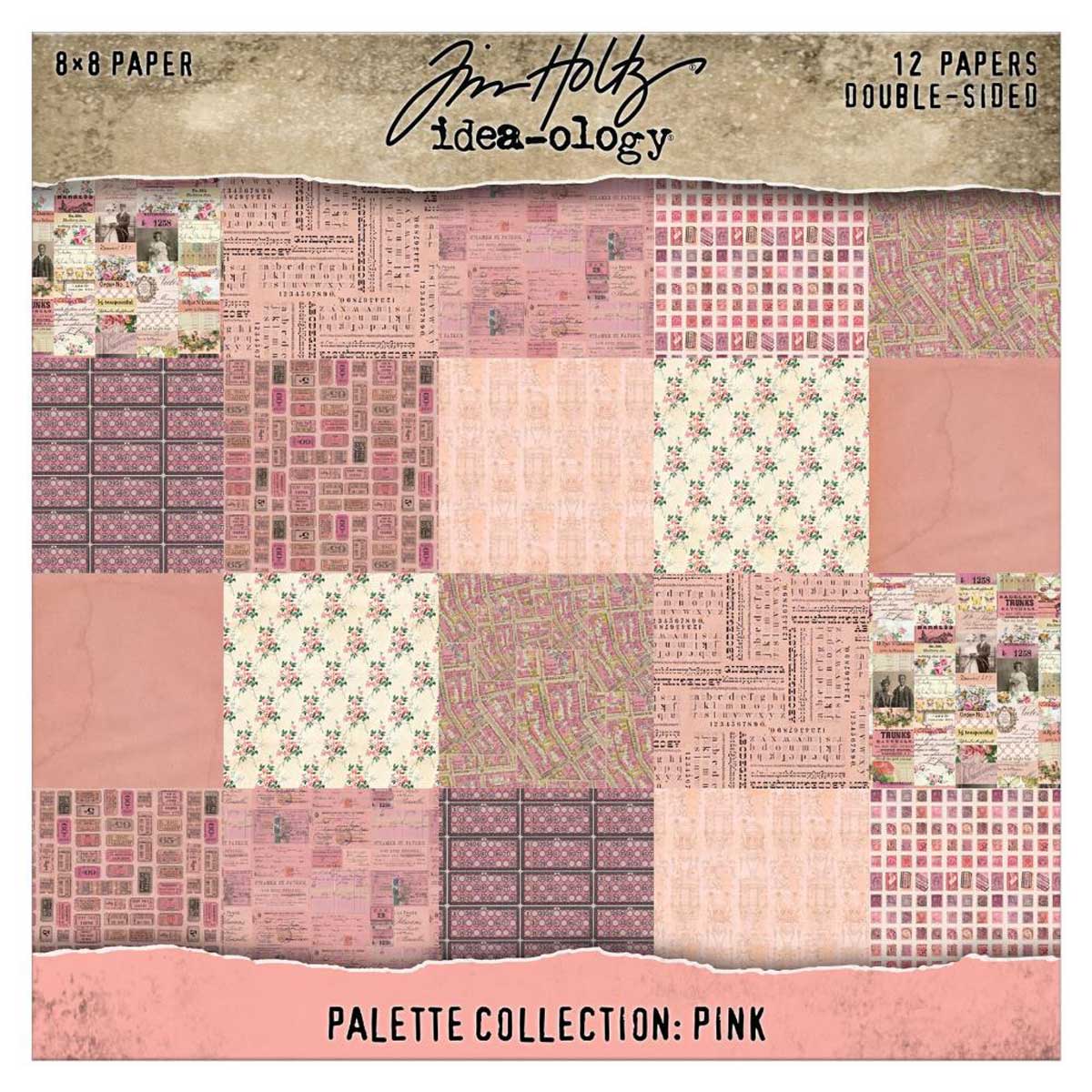 Idea-ology By Tim Holtz Palette Collection 8" x 8" Paper Pad - Pink [TH94469]