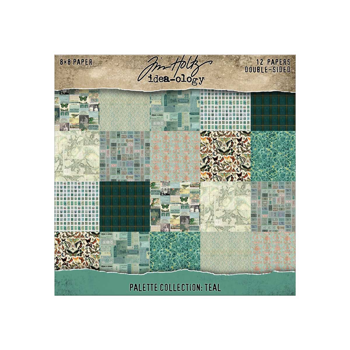 Idea-ology By Tim Holtz Palette Collection 8" x 8" Paper Pad - Teal [TH94475]