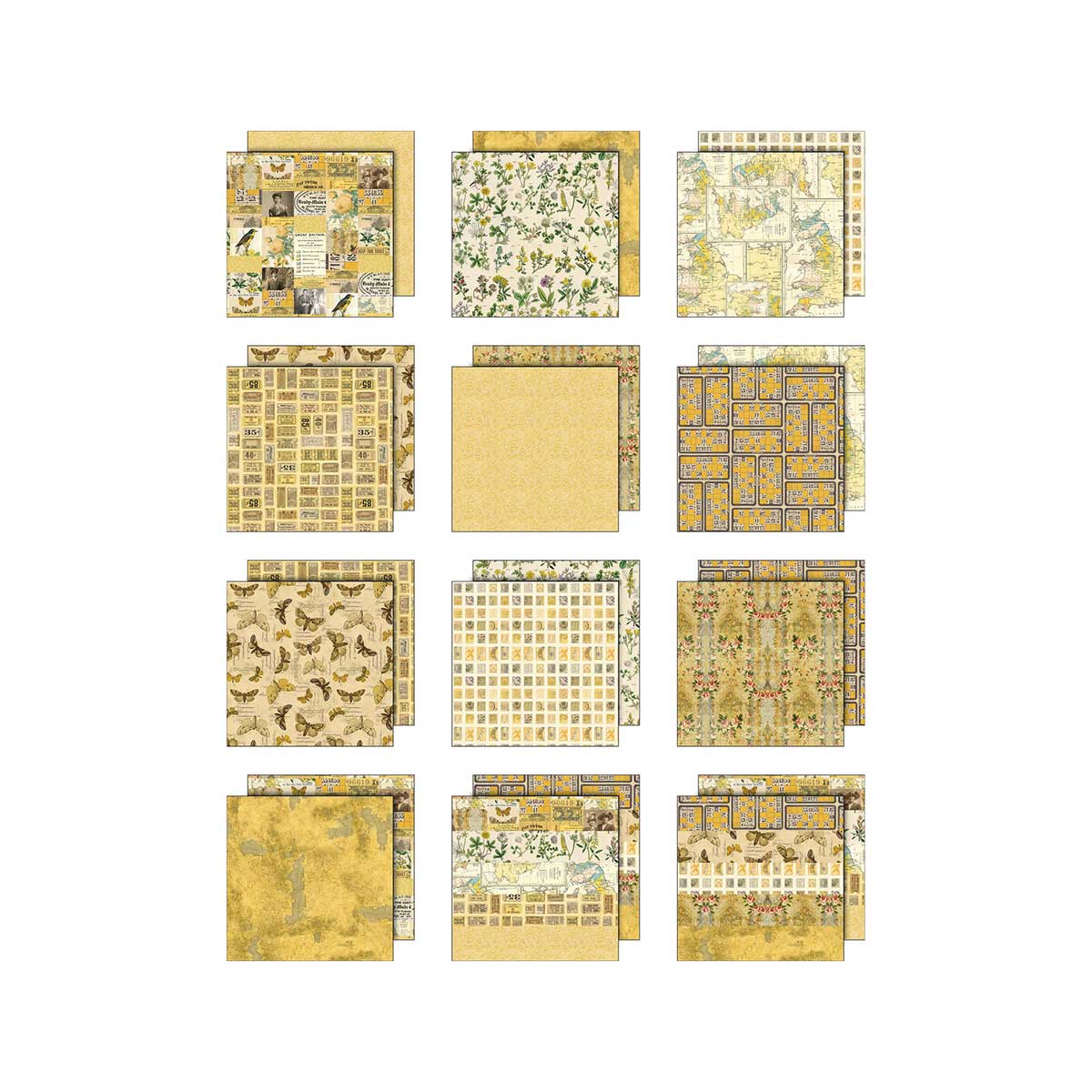Idea-ology By Tim Holtz Palette Collection 8" x 8" Paper Pad - Yellow [TH94472] - Image 2