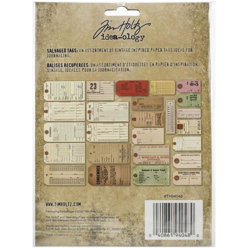 Idea-ology by Tim Holtz - [TH94048] Salvaged Tags - Image 2