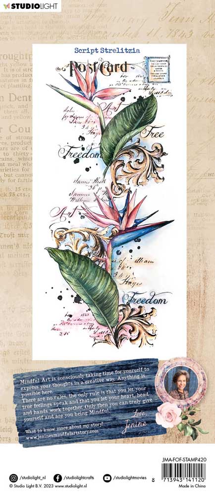 Jenine's Mindful Art Feelings Of Freedom Collection - Clear Stamp - Script Strelitzia [JMA-FOF-STAMP420] - Image 2