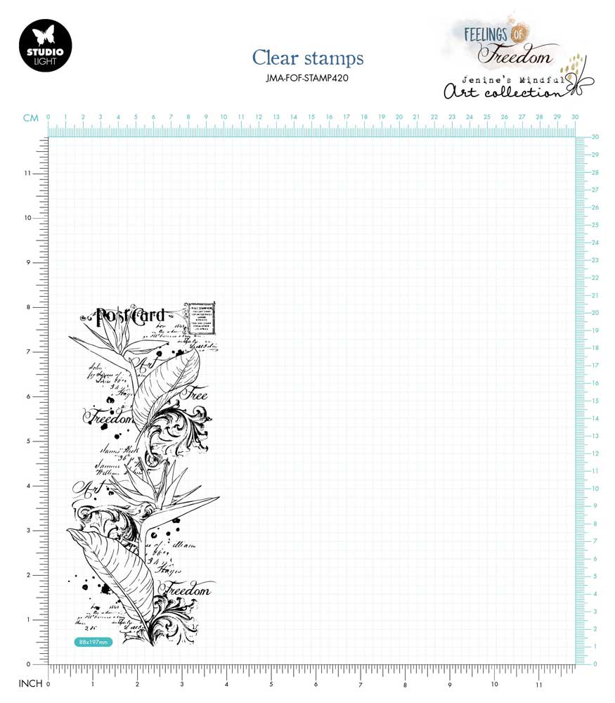 Jenine's Mindful Art Feelings Of Freedom Collection - Clear Stamp - Script Strelitzia [JMA-FOF-STAMP420] - Image 3