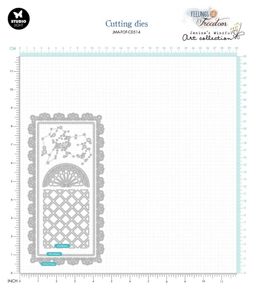 Jenine's Mindful Art Feelings Of Freedom Collection - Cutting & Embossing Die - Window Slimline [JMA-FOF-CD514] - Image 3