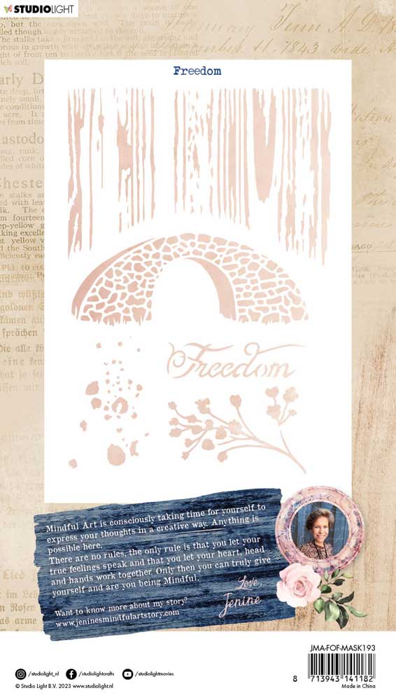 Jenine's Mindful Art Feelings Of Freedom Collection - Mask - Freedom [JMA-FOF-MASK193] - Image 2