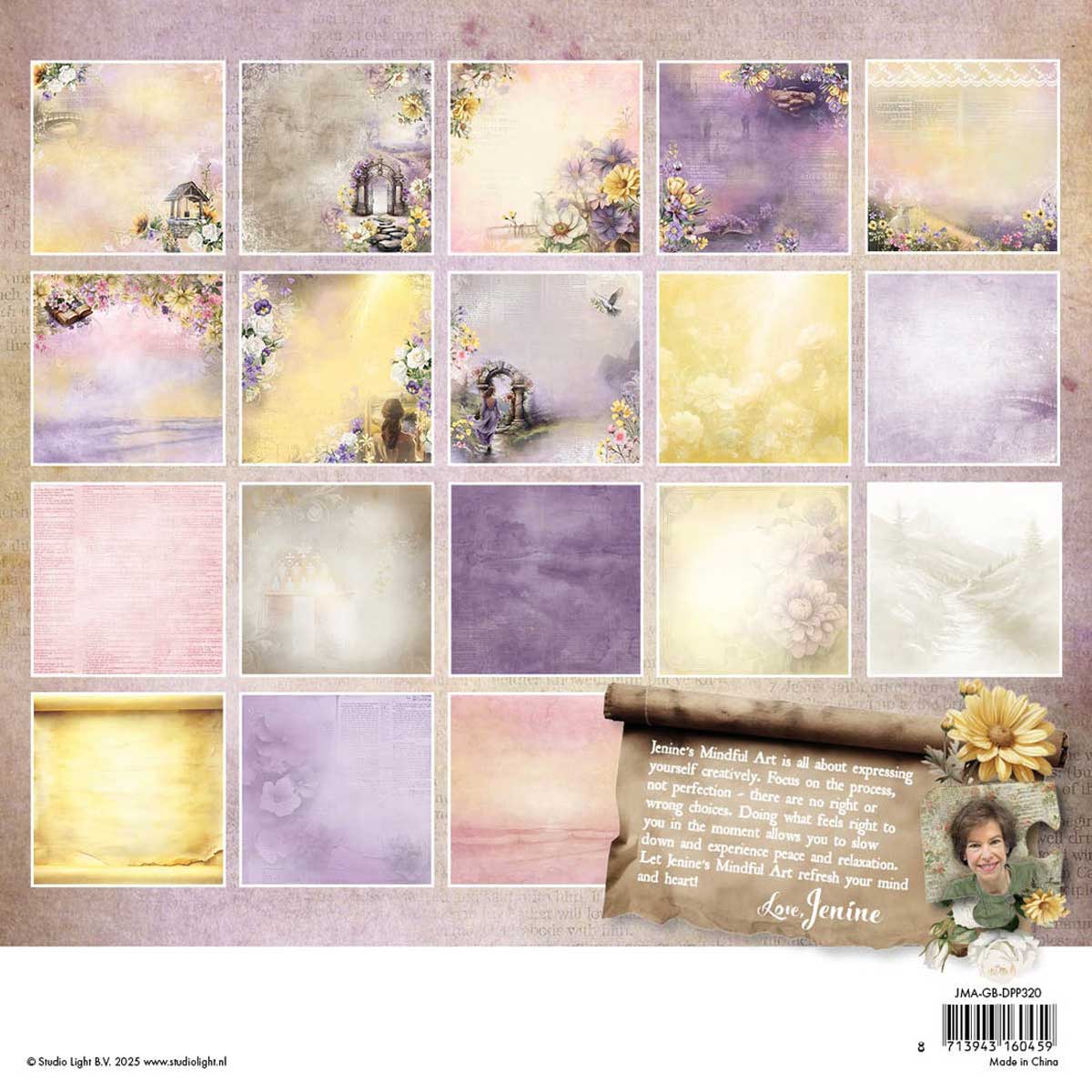 Jenine's Mindful Art Growing & Blooming Collection - 8" x 8" Paper Pad [JMA-GB-DPP320] - Image 2