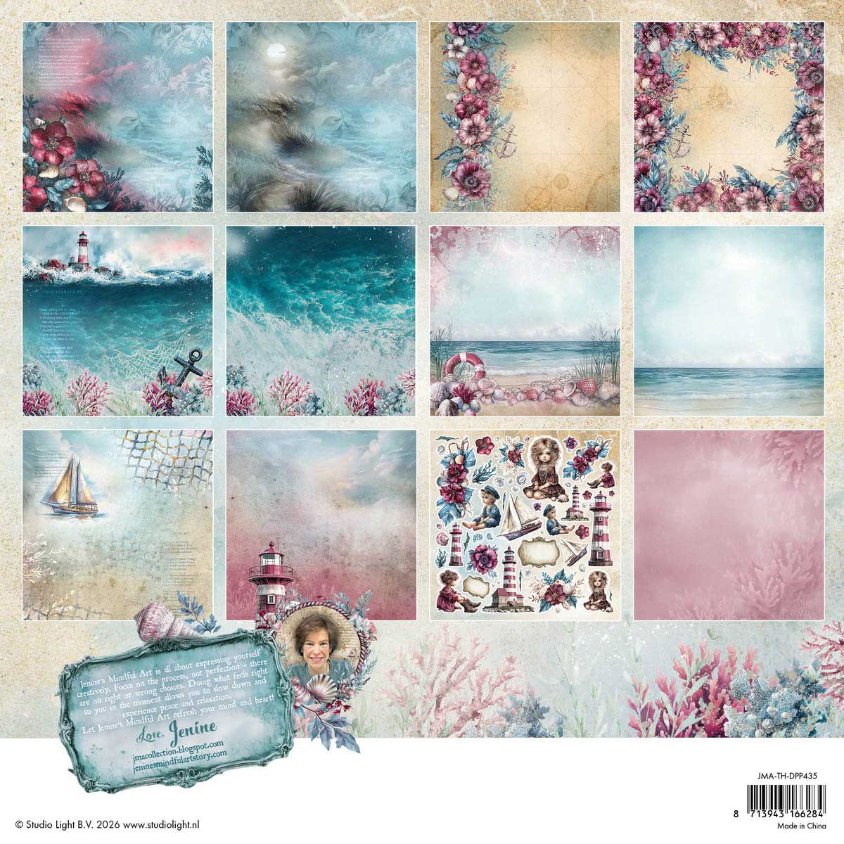 Jenine's Mindful Art Tide Of Hope Collection - 12" x 12" Paper Pad [JMA-TH-DPP435] - Image 2
