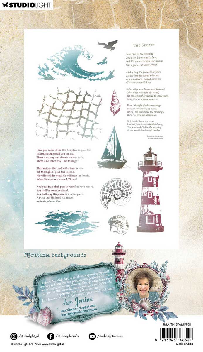 Jenine's Mindful Art Tide Of Hope Collection - Clear Stamp Set - Maritime Backgrounds [JMA-TH-STAMP931] - Image 2