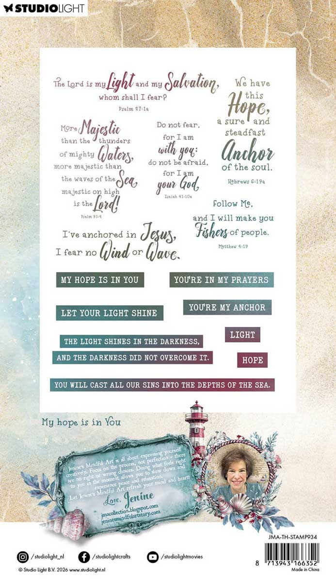 Jenine's Mindful Art Tide Of Hope Collection - Clear Stamp Set - My Hope Is In You [JMA-TH-STAMP934] - Image 2