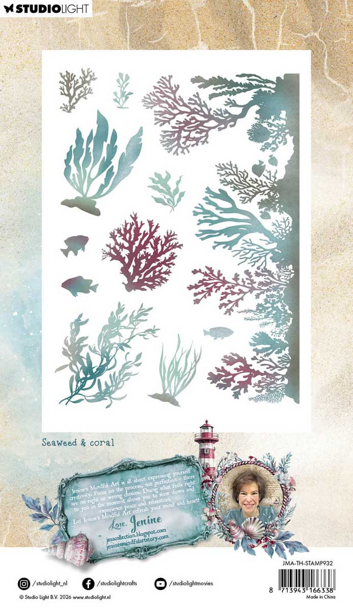 Jenine's Mindful Art Tide Of Hope Collection - Clear Stamp Set - Seaweed & Coral [JMA-TH-STAMP932] - Image 2