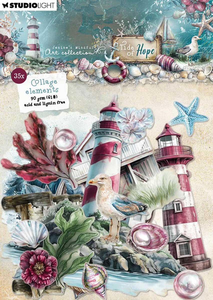 Jenine's Mindful Art Tide Of Hope Collection - Collage Elements [JMA-TH-PE53]