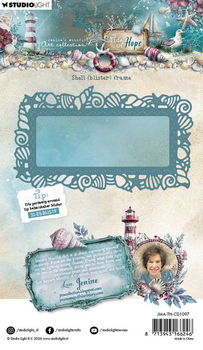 Jenine's Mindful Art Tide Of Hope Collection - Cutting Die Set - Shell (Blister) Frame [JMA-TH-CD1097] - Image 2