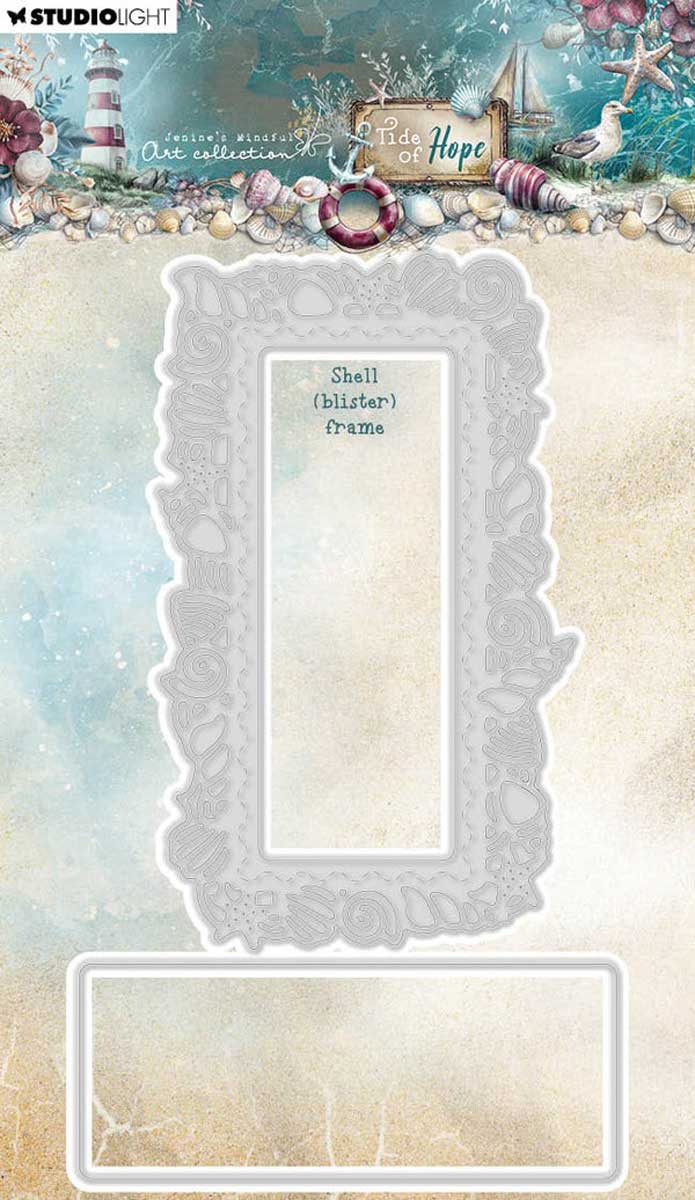 Jenine's Mindful Art Tide Of Hope Collection - Cutting Die Set - Shell (Blister) Frame [JMA-TH-CD1097]