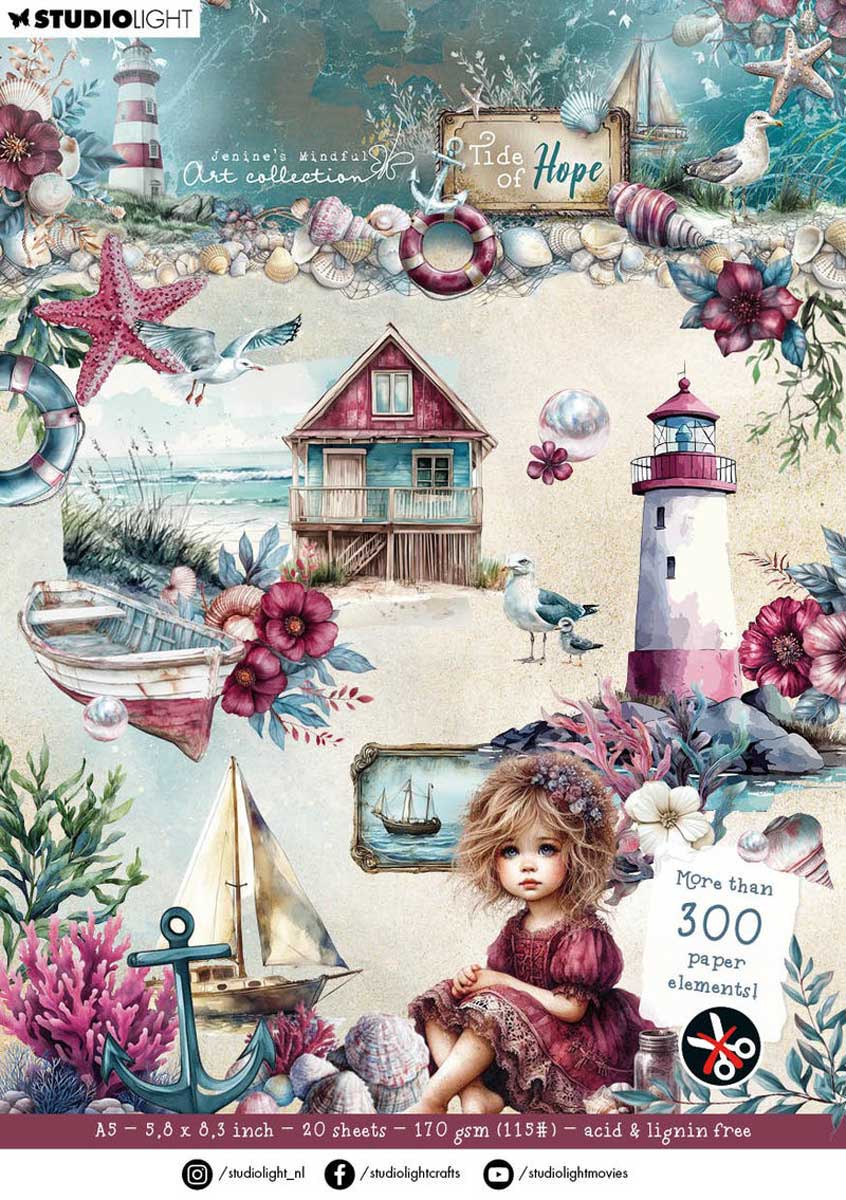 Jenine's Mindful Art Tide Of Hope Collection - Die Cut Paper Pad [JMA-TH-DCPP433]