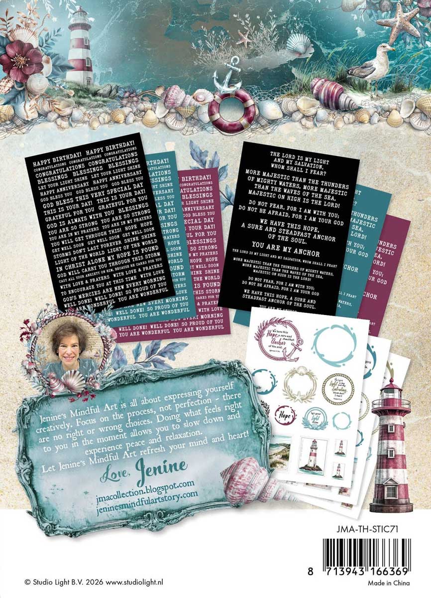 Jenine's Mindful Art Tide Of Hope Collection - Stickers - Quotes & Stamps [JMA-TH-STIC71] - Image 2