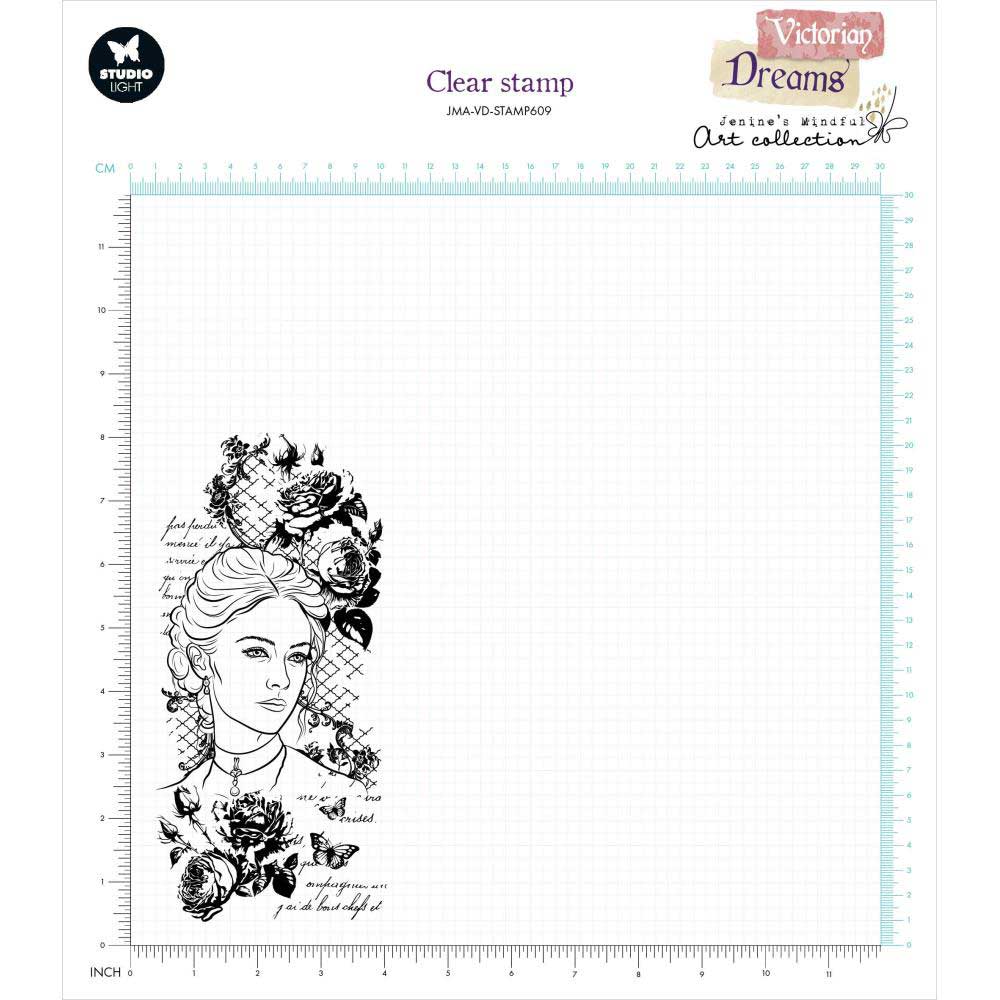 Jenine's Mindful Art Victorian Dreams Collection - Clear Stamp - Victorian Beauty [JMA-VD-STAMP609] - Image 2