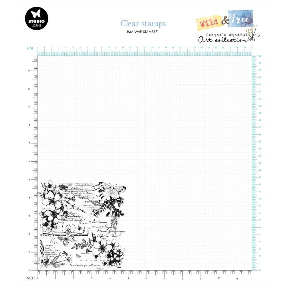 Jenine's Mindful Art Wild & Free Collection - Clear Stamp - Script & Wildflowers [JMA-WAF-STAMP671] - Image 2