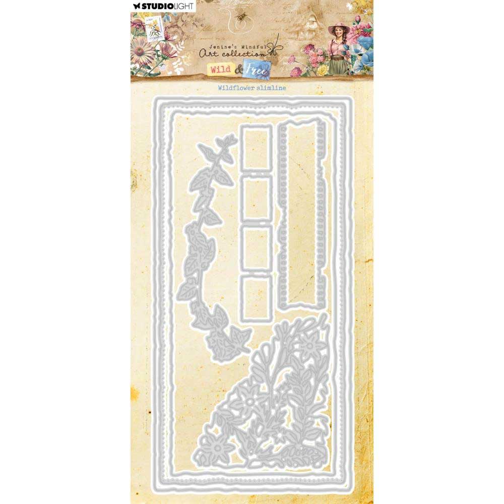 Jenine's Mindful Art Wild & Free Collection - Cutting Dies - Wildflower Slimline [JMA-WAF-CD828]