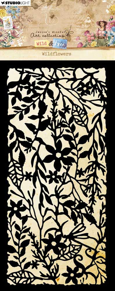 Jenine's Mindful Art Wild & Free Collection - Stencil - Wildflowers [JMA-WAF-MASK282]