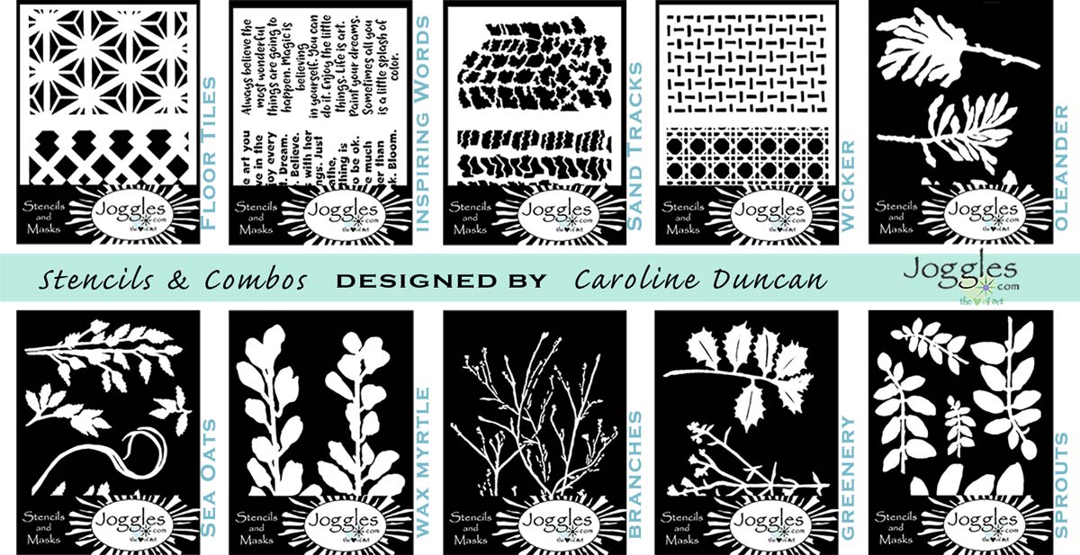 Joggles / Caroline Duncan Stencils & Masks - Set Of 10, May 2024 ...