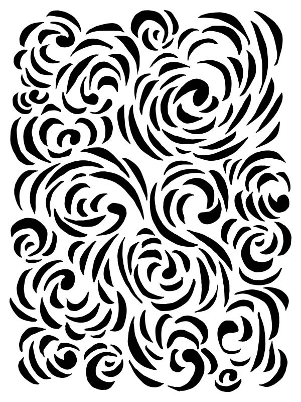 Joggles / Elizabeth St Hilaire Stencil - Van Gogh Spirals [57550 ...