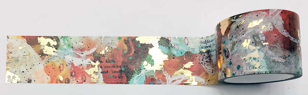 Joggles / Erin Bishop Fabulous Florals Washi Tape With Foil Accents - Fall Abstract - 30mm x 10 Meters [74856]
