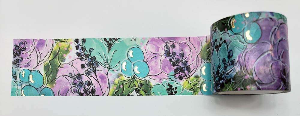 Joggles / Erin Bishop Fabulous Florals Washi Tape With Foil Accents - Winter - 40mm x 10 Meters [74863]