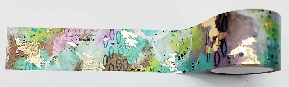 Joggles / Erin Bishop Fabulous Florals Washi Tape With Foil Accents - Winter Abstract - 30mm x 10 Meters [74862]