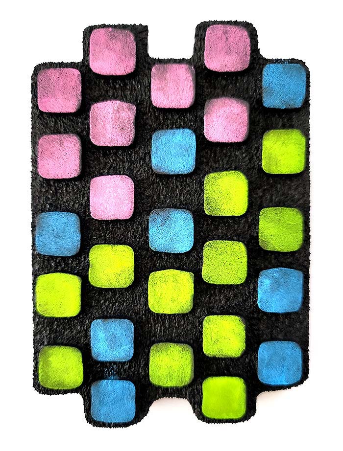 Joggles Foam Stamp - Rough Checks [74878] - Joggles.com