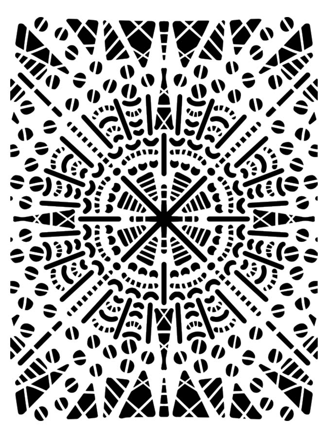 Mandala swoosh stencil – Creative Designs By Kari