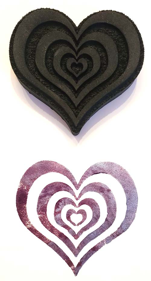 Heart Stamp Texture Photos and Images