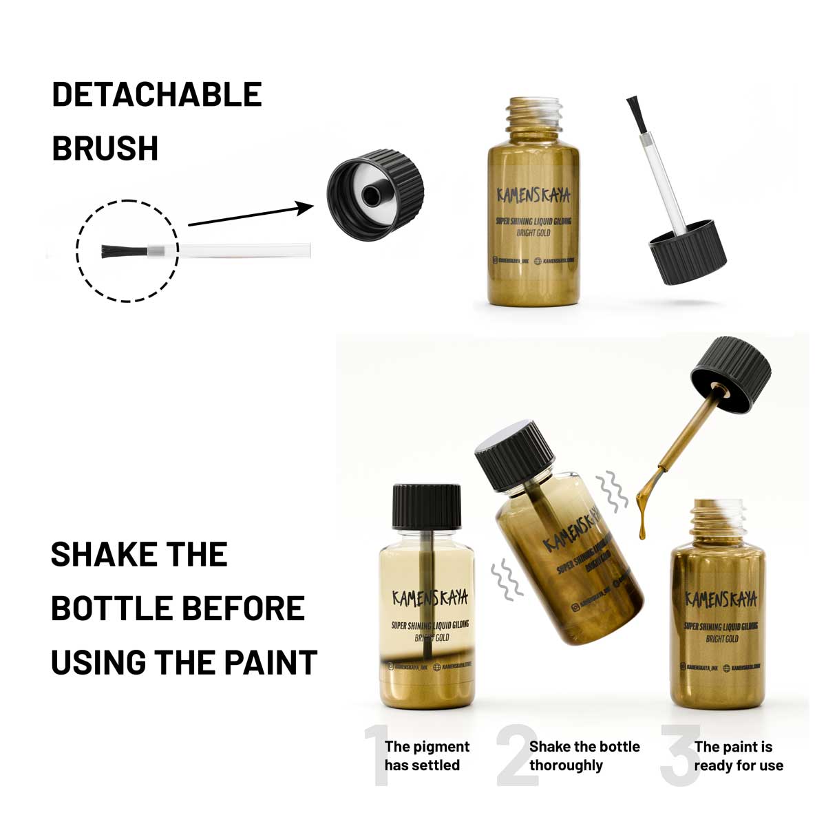 Kamenskaya Liquid Gilding - Bright Gold - Image 3