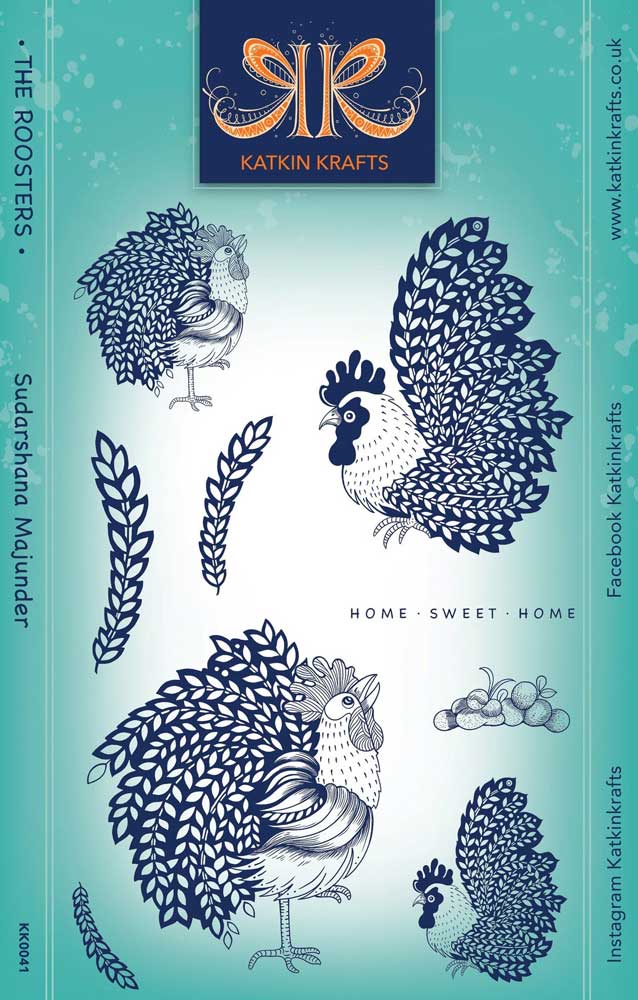 Katkin Krafts Clear Stamp Set - The Roosters [KK0041]