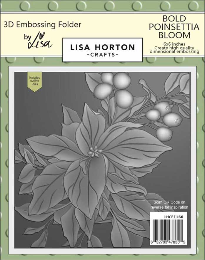 Poinsettia 3D Embossing Folder with Die